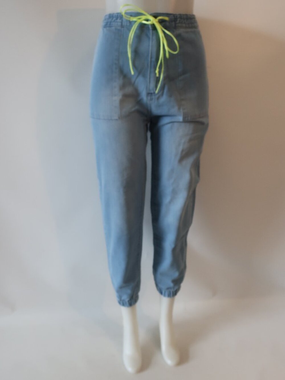 NWT Womens John John Lab Blue (Item- 75) Leroy Semi Baggy Cargo Denim Jeans 27